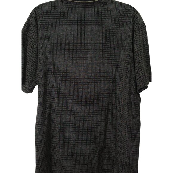 David Taylor Black Grid Polo Shirt Short Sleeve Lightweight Men's - Picture 3 of 5